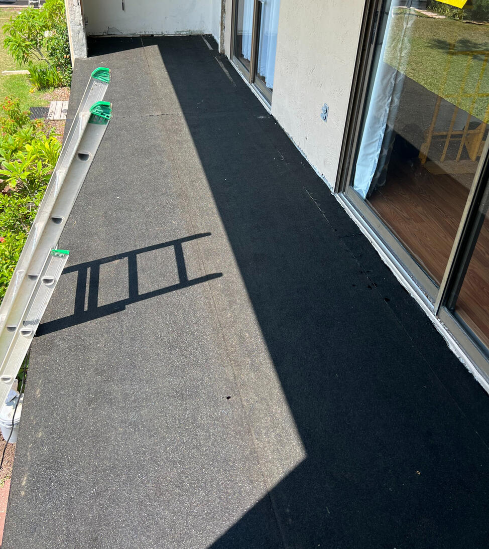 Condominium Balcony with Self-Sealing Mineral Membrane.
